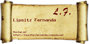 Lipsitz Fernanda névjegykártya
